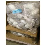 3 Gray and White Braided Baby Crib Bumpers