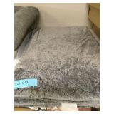 Gray Faux Fur Bath Mat