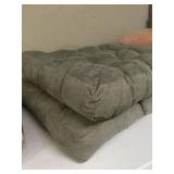 Gray Microfiber Bench Seat Cushion