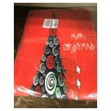 Shower Curtain with Bath Mat Set and Long Christma