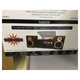 Boytone Turntable with AM/FM Radio, Cassette, CD P