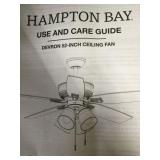 Hampton Bay 52" Ceiling Fan Open box item