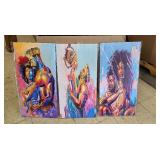 Lot of 7-3 Panel Prints on Canvas