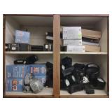 Cabinet Full of Track Lighting and Cabinet Hardwar