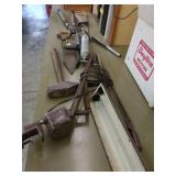 Hand Tool Lot Includes hammer, saw, crowbar, loppi