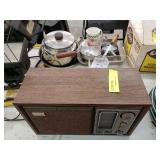 Household Lot Includes Sony radio, tea kettle and