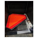 Contents of Cabinets Including Cushions, Signs and