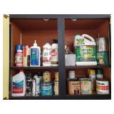 Cabinet of Paint, Stain & Cleaning Supplies