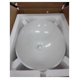 VOKIM Oval White Porcelain Vanity Sink