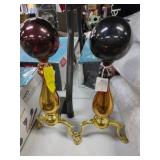 FIREPLACE BRASS ANDIRONS
