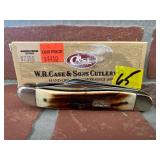 Case XX 3 blade stag handle stockman pocket knife