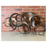 contemporary chrome wall sculpture 40"