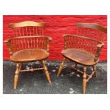 pair of Nichols and Stone Windsor chairs
