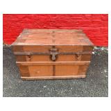antique flat top trunk