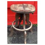 early industrial oak stool