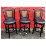 trio of counter height barstools