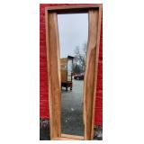 Tall Natural Wood Live Edge Frame Wall Mirror