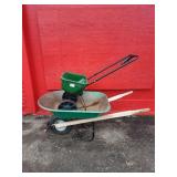 Seeder and Wheelbarrow