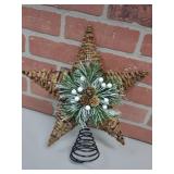 TREE TOPPPER, FAUX FLOWERS, SHELF