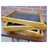 4 SMALL DISPLAY CASES