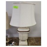 35" WHITE TABLE LAMP WITH SHADE