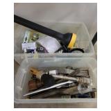 2 TUBS OF HAND TOOLS & HARDWARE