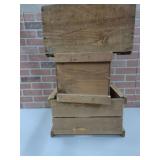 2 APPLE CRATES & 1 WOODEN BOX