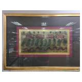 Signed Embossed Metal Painting