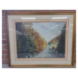 Martha Leiper Signed Chalk Pastel Landscape
