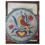 23.5" Hand Painted Hex Sign