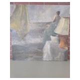 A/C Abstract of Person in Room