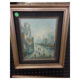 Signed R. Anterlo O/C City Scene