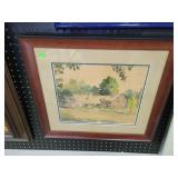 Signed Shumaker Water Color of House