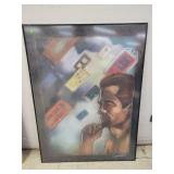 Signed Gerdrdot Surrealist Style Chalk Pastel