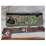 Qudrakast Fishing Rod & Reel with Jigs and Lure