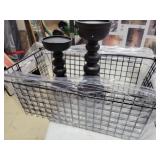 2 Wire Baskets & Candle Stands
