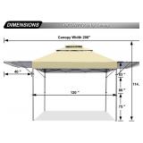 10x17 Instant Canopy with Duel Half Awning