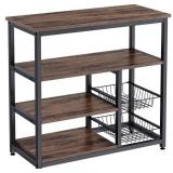 Kitchen Shelf, Steel & Wood