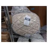 Casaplatino Round Knit Poof, 20x20x14"