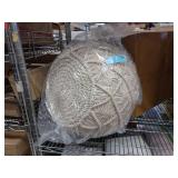 Casaplatino Round Knit Poof, 20x20x14"
