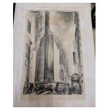 Adrian Hibbins, 'Broadway at Times Square' (1929)