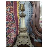 Ornate Table Lamp with Alabaster Shade