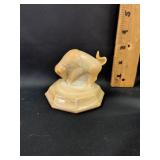 Joe St Clair chocolate slag Bison paperweight