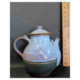 signed studio pottery tea pot