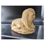 Egyptian Steatite Scaraboid with Recumbent Sphinx
