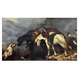 19th Century Highland Hunting Scene, O/C, 29'x17'