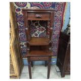 Wood Stand with Drawer and Shelves