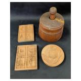 Butter mold and stamps