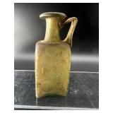 Roman Green Glass Square Jug