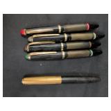 Waterman fountain pen with 4 Rapidograph pens